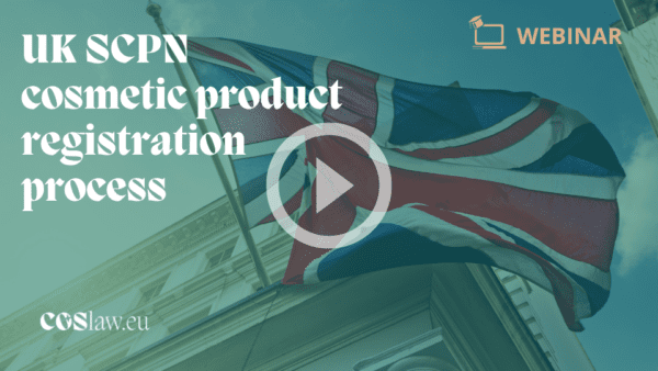 UK SCPN cosmetic product registration process